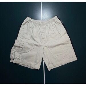 Vintage Route 66 Baggy Carpenter Cargo Shorts Size 30 Striped Utility Skater Y2K